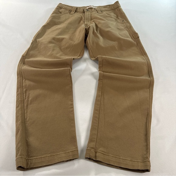Levi’s Carpenter Jeans Men’s 32x30 Beige Denim Workwear Straight Baggy Cargo EUC - Picture 2 of 9